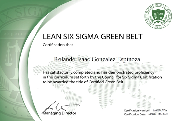 Lean Six Sigma Green Belt